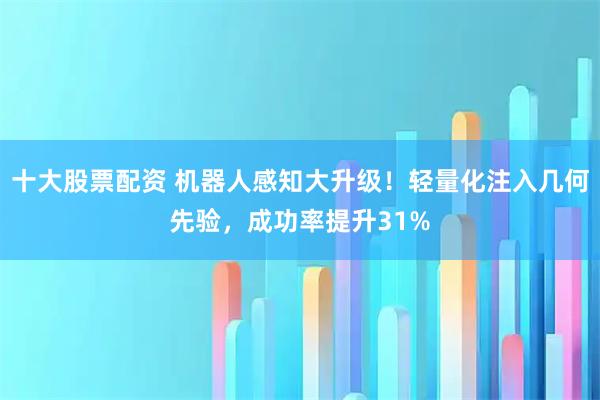 十大股票配资 机器人感知大升级！轻量化注入几何先验，成功率提升31%