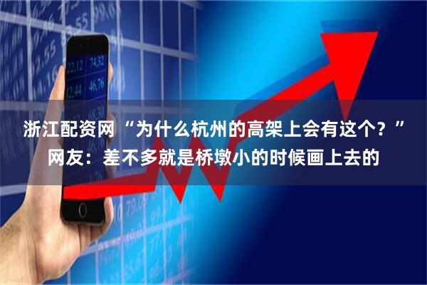 浙江配资网 “为什么杭州的高架上会有这个？”网友：差不多就是桥墩小的时候画上去的